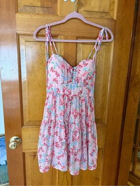 RARE Stone Flower Pink Mini Dress